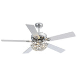 Neven 52-Inch Chrome 5-Blade Ceiling Fan With Light