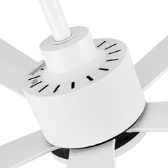 52 in. 6-Speed Indoor Black Ceiling Fans with Remote without Light,5" Downrod Included