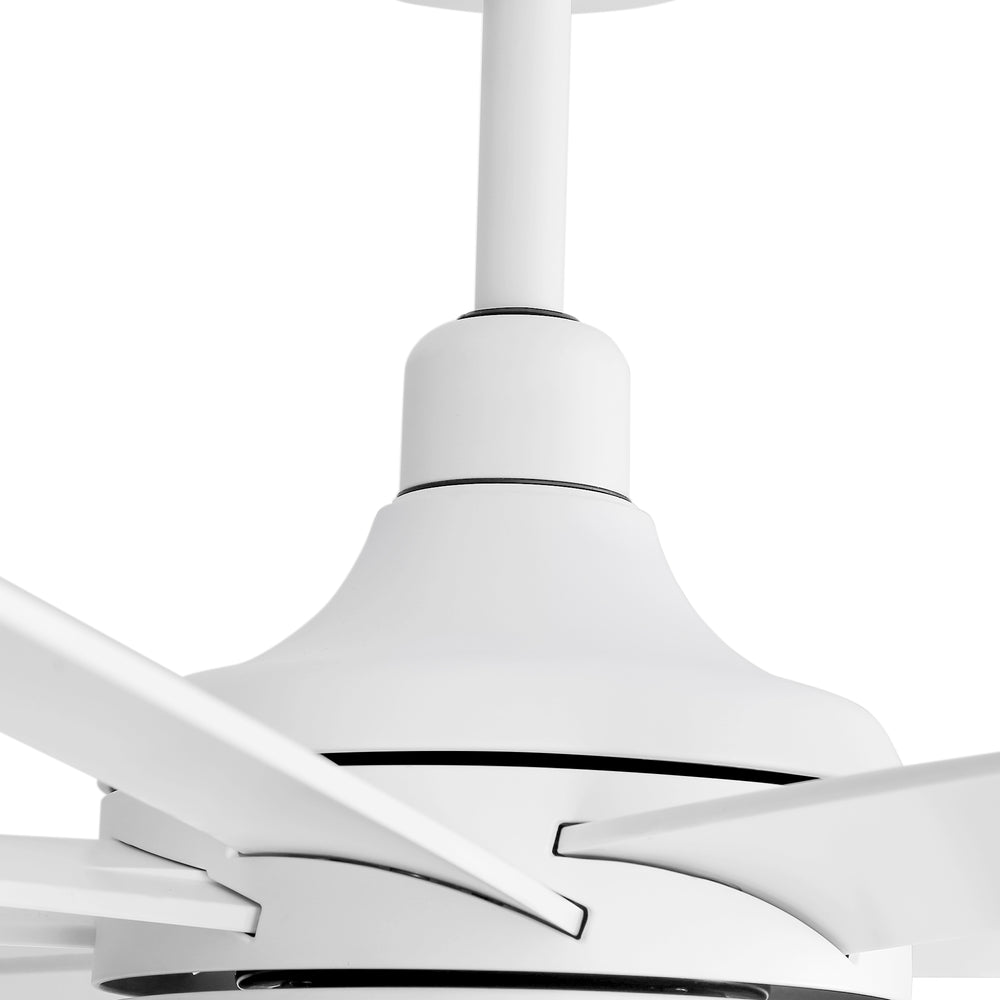 AeroSpan Lux 65-inch white 8-blade ceiling fan with white housing and blade design