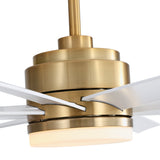 Annette 65 in. Integrated LED Indoor Gold Black-Blade Ceiling Fans with Light and Remote Control