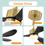 Aervon 52-Inch 3-Blade Ceiling Fan With Light