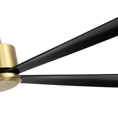 52 in. 6-Speed Indoor Black Ceiling Fans with Remote without Light,5" Downrod Included