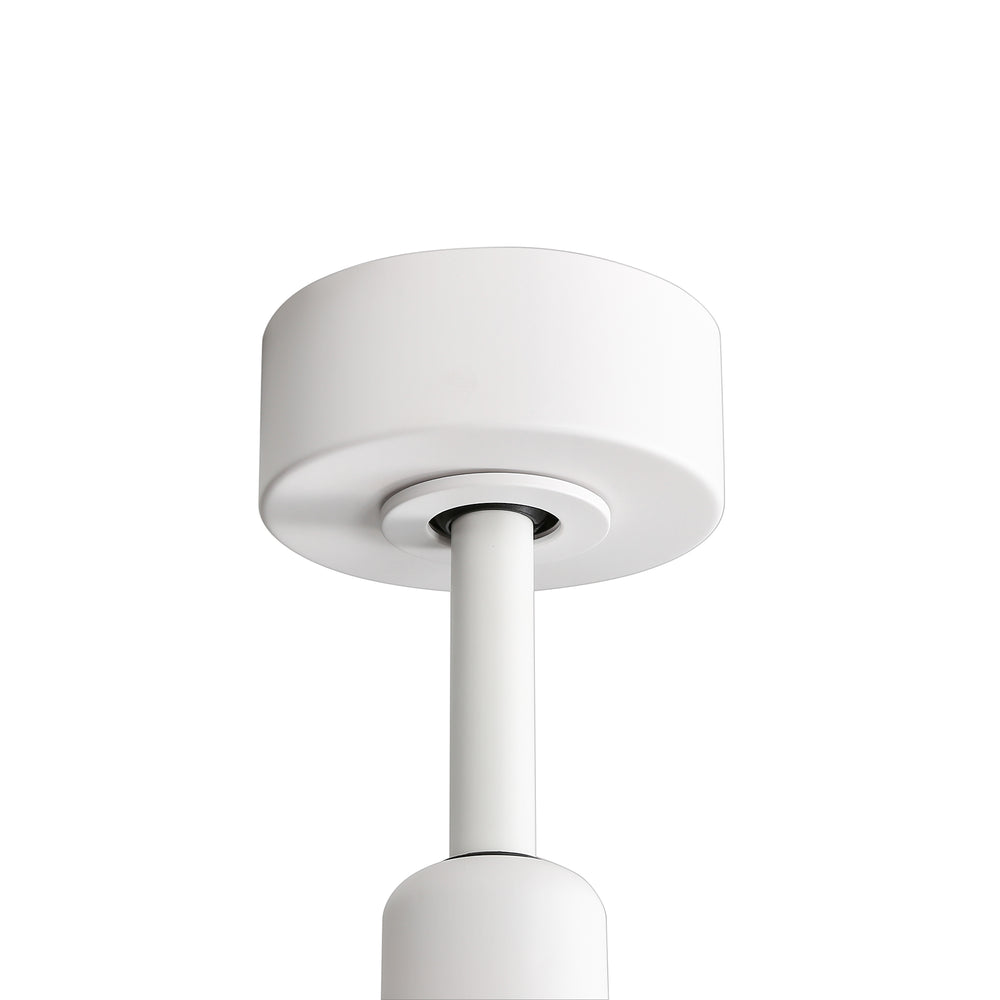 AeroSpan Lux 65-inch white 8-blade ceiling fan with white housing and downrod design
