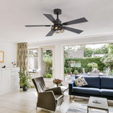 Savelle 42/52-Inch 5-Blade Ceiling Fan With Light & Remote