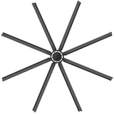 Austerra 120" Industrial Ceiling Fan Without Light & Remote