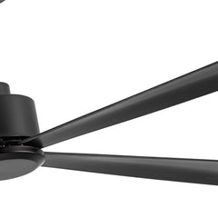 52 in. 6-Speed Indoor Black Ceiling Fans with Remote without Light,5" Downrod Included
