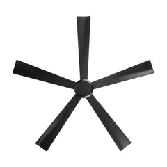 52 in. 6-Speed Indoor Black Ceiling Fans with Remote without Light,5" Downrod Included