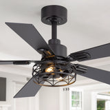 Savelle 42/52-Inch 5-Blade Ceiling Fan With Light & Remote