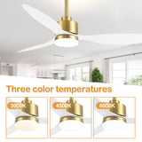 Aervon 52-Inch 3-Blade Ceiling Fan With Light