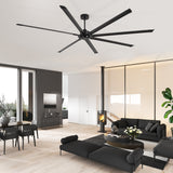 Austerra 120" Industrial Ceiling Fan Without Light & Remote