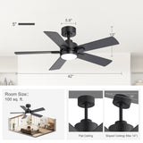 Charlie 42/52 Inch Ceiling Fan with Light & Remote