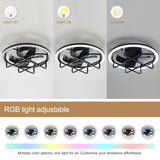Marora 20-Inch Black Ceiling Fan With Light