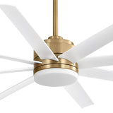 Annette 65 in. Integrated LED Indoor Gold Black-Blade Ceiling Fans with Light and Remote Control