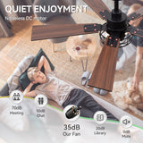 Savelle 42/52-Inch 5-Blade Ceiling Fan With Light & Remote