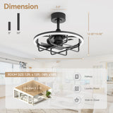 Marora 20-Inch Black Ceiling Fan With Light