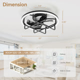 Marora 20-Inch Black Ceiling Fan With Light