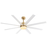 Annette 65 in. Integrated LED Indoor Gold Black-Blade Ceiling Fans with Light and Remote Control
