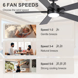 Charlie 42/52 Inch Ceiling Fan with Light & Remote