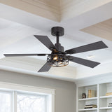 Savelle 42/52-Inch 5-Blade Ceiling Fan With Light & Remote