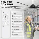 Austerra 120" Industrial Ceiling Fan Without Light & Remote