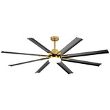 Large 72in Integrated LED Indoor Gold Ceiling Fan with Light and Remote Control Included