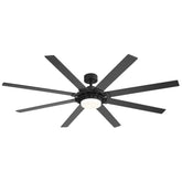 72-Inch 8-Blade Black Ceiling Fan with Light & Remote