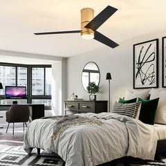 Low Profile 48 in. LED Indoor Gold Ceiling Fans with Light and Remote Control