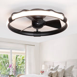 Delvessa 24-Inch Low Profile RGB Ceiling Fan With Dimmable Light