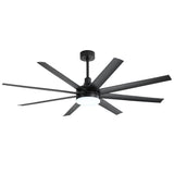 AeroSpan Lux 65-inch black 8-blade ceiling fan with slim blades and minimalist modern design