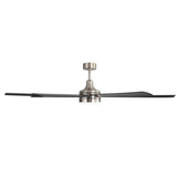 AeroSpan Lux 65-inch silver and black 8-blade ceiling fan with slim blade profile