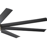 AeroSpan Lux 65-inch silver and black 8-blade ceiling fan with black blade design