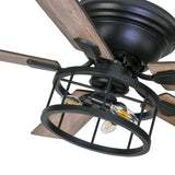 Brivane 52-Inch Flush Mount Ceiling Fan With Light & Remote