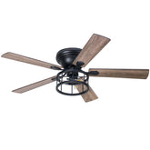 Brivane 52-Inch Flush Mount Ceiling Fan With Light & Remote