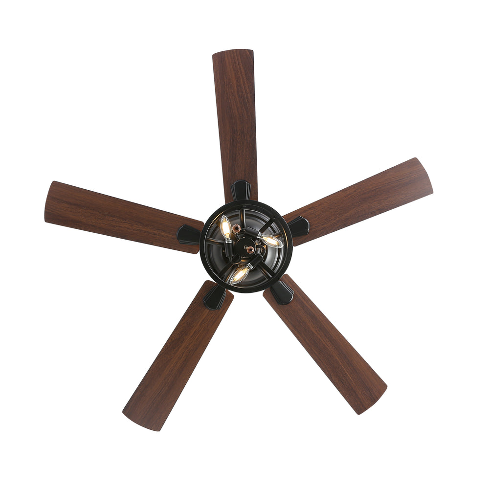 Brivane 52" Hugger Ceiling Fan With Light & Pull Chain