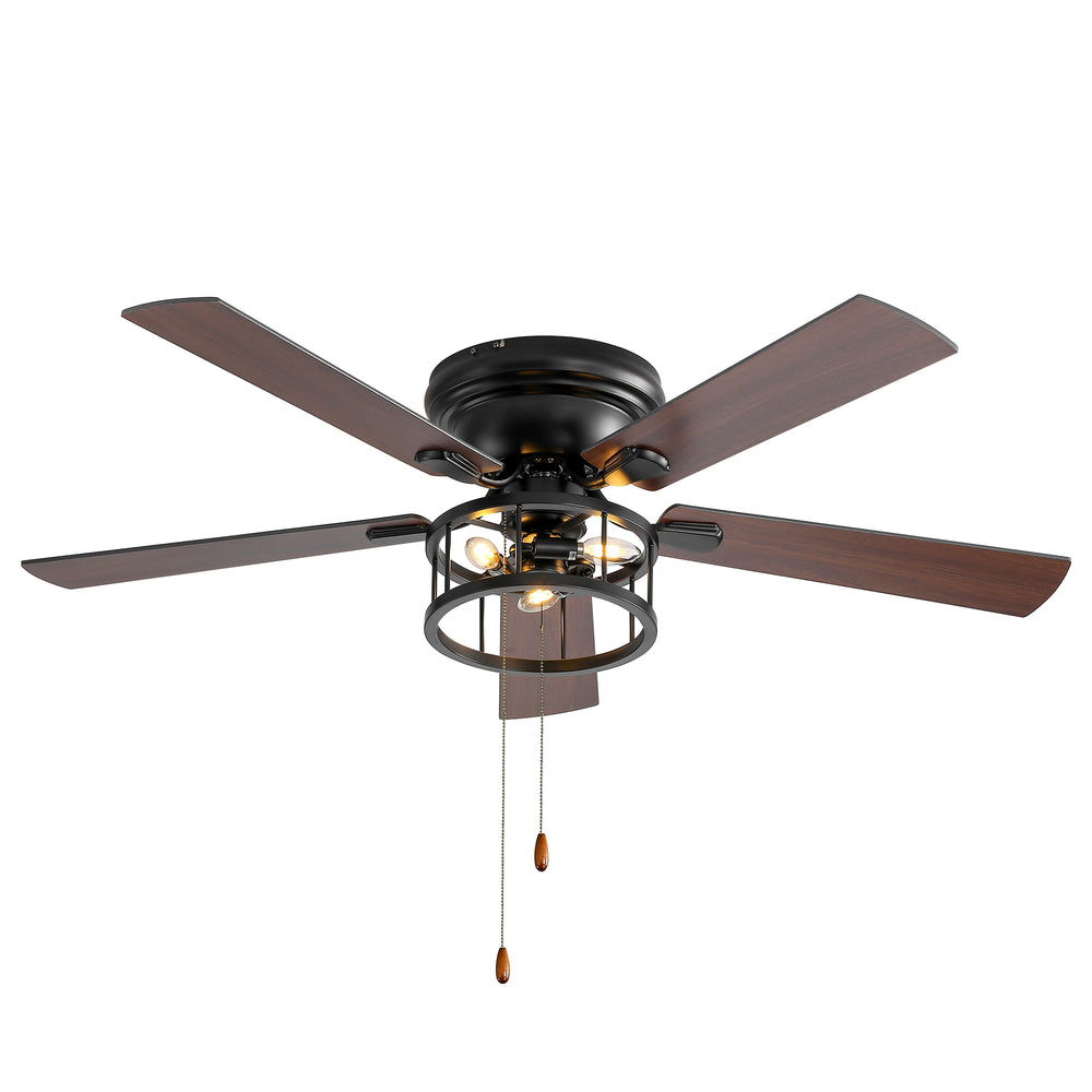 Brivane 52" Hugger Ceiling Fan With Light & Pull Chain
