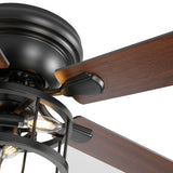 Brivane 52" Hugger Ceiling Fan With Light & Pull Chain