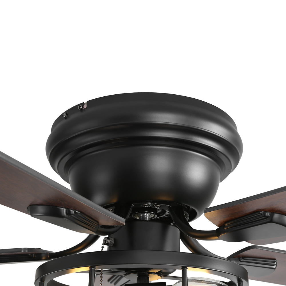 Brivane 52" Hugger Ceiling Fan With Light & Pull Chain