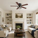 Brivane 52" Hugger Ceiling Fan With Light & Pull Chain