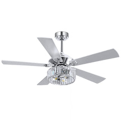 52-inch 5-Blade Standard Ceiling Fan with Remote Control and Light Kit Included