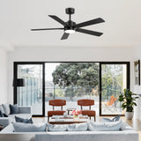 52/42-Inch Integrated LED Indoor Ceiling Fans with Light and Remote Control Included