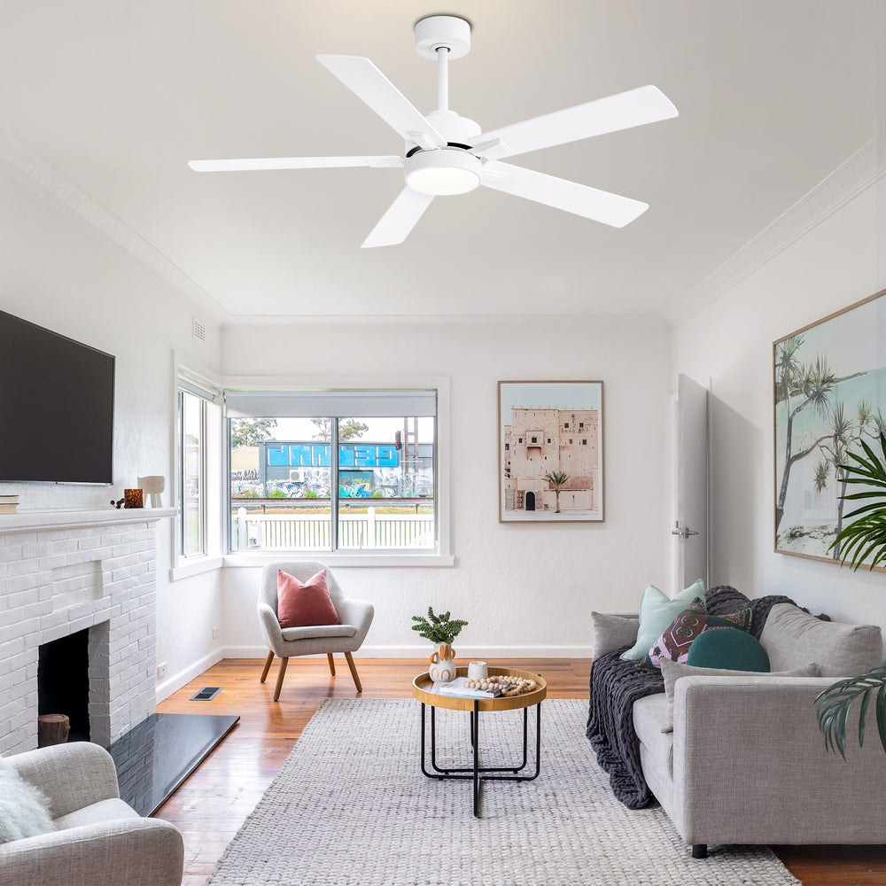 52-in Integrated LED Indoor Ceiling Fans with Light and Remote Control Included