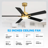 Charlie 42/52 Inch Ceiling Fan with Light & Remote
