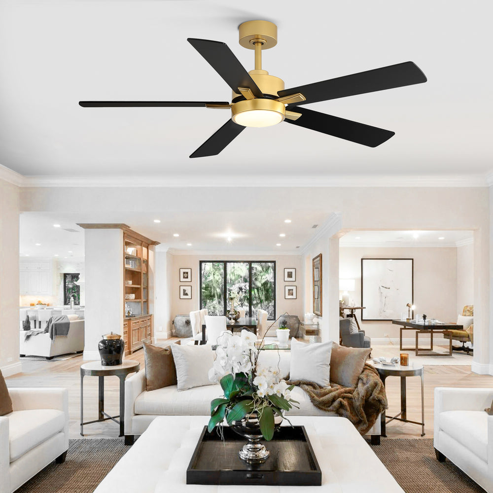 52-in Integrated LED Indoor Ceiling Fans with Light and Remote Control Included