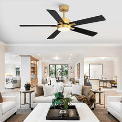 52-in Integrated LED Indoor Ceiling Fans with Light and Remote Control Included