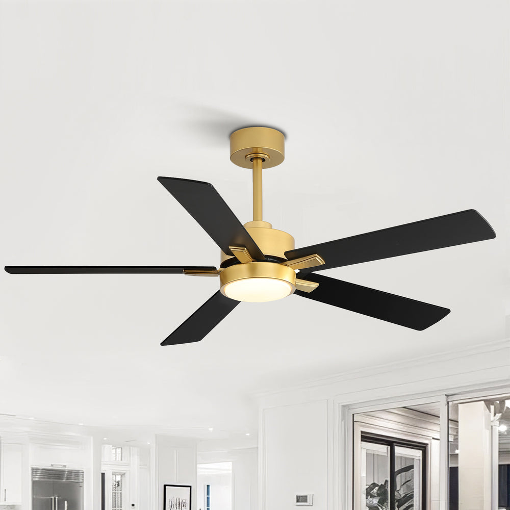 52-in Integrated LED Indoor Ceiling Fans with Light and Remote Control Included