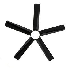 52 inch Ceiling Fans with Lights, 5-Blade Ceiling Fan with Remote Control, Quiet Reversible DC Motor, Timer, 6-Speed, Easy Install, Industrial Ceiling Fan for Porch Living Room