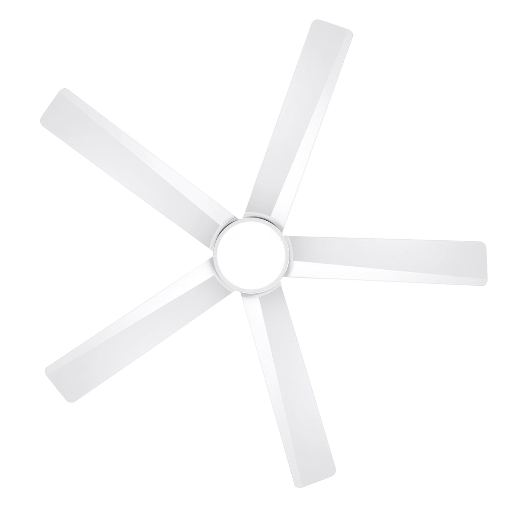 52 inch Ceiling Fans with Lights, 5-Blade Ceiling Fan with Remote Control, Quiet Reversible DC Motor, Timer, 6-Speed, Easy Install, Industrial Ceiling Fan for Porch Living Room