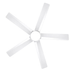 52 inch Ceiling Fans with Lights, 5-Blade Ceiling Fan with Remote Control, Quiet Reversible DC Motor, Timer, 6-Speed, Easy Install, Industrial Ceiling Fan for Porch Living Room