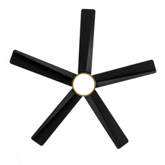 52 inch Ceiling Fans with Lights, 5-Blade Ceiling Fan with Remote Control, Quiet Reversible DC Motor, Timer, 6-Speed, Easy Install, Industrial Ceiling Fan for Porch Living Room