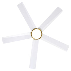 52 inch Ceiling Fans with Lights, 5-Blade Ceiling Fan with Remote Control, Quiet Reversible DC Motor, Timer, 6-Speed, Easy Install, Industrial Ceiling Fan for Porch Living Room